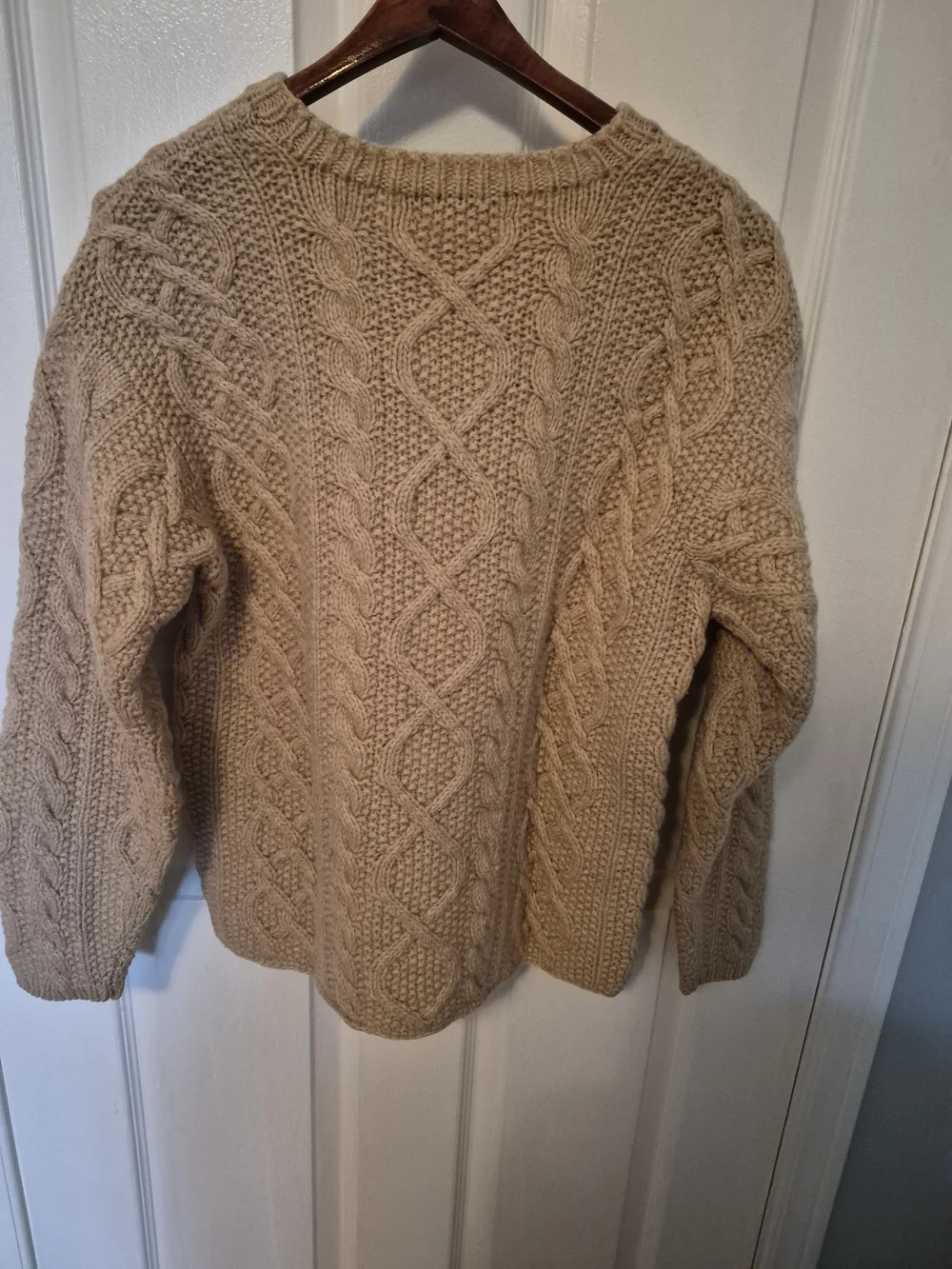 J. Crew Fisherman Knit 100% Wool Sweater Size S - Picture 3 of 4
